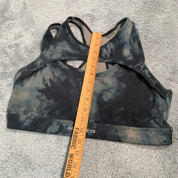 Alphalete Black and Gray Tie-Dye Sports Bra - Image 8