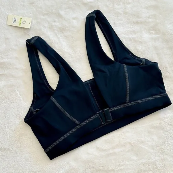 NWT Offline by Aerie Black with Gray Stitching Goals Padded Sports Bra - Size: S - Image 7