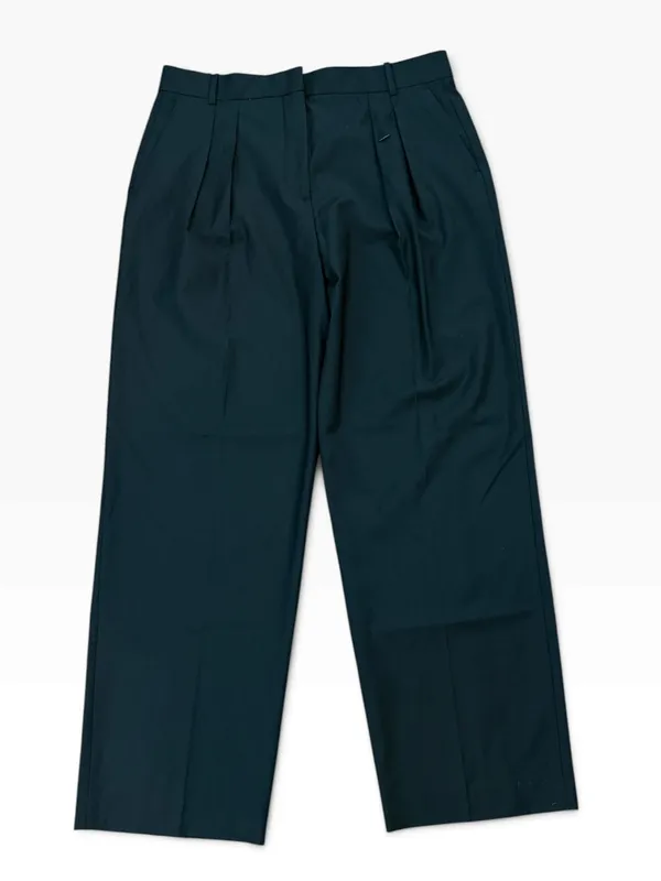 ZARA Full Length Wool Blend Pleated Trousers Black Size XL - Image 5