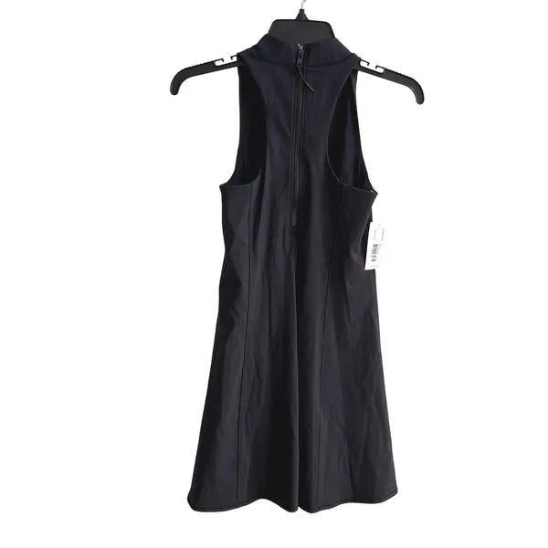 Outdoor Voices Zoom Bloom Dress Women XS Black Athleisure Mock Neck Mini W401879 - Image 5