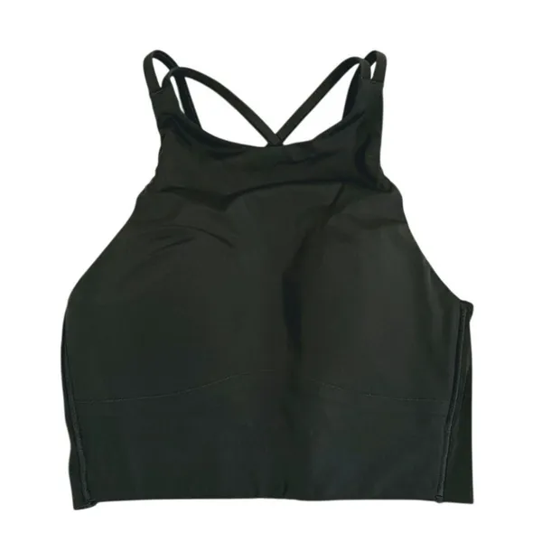 Lululemon Like a Cloud High Neck Longline Sports Bra Size 2 Green Gym Workout - Image 2