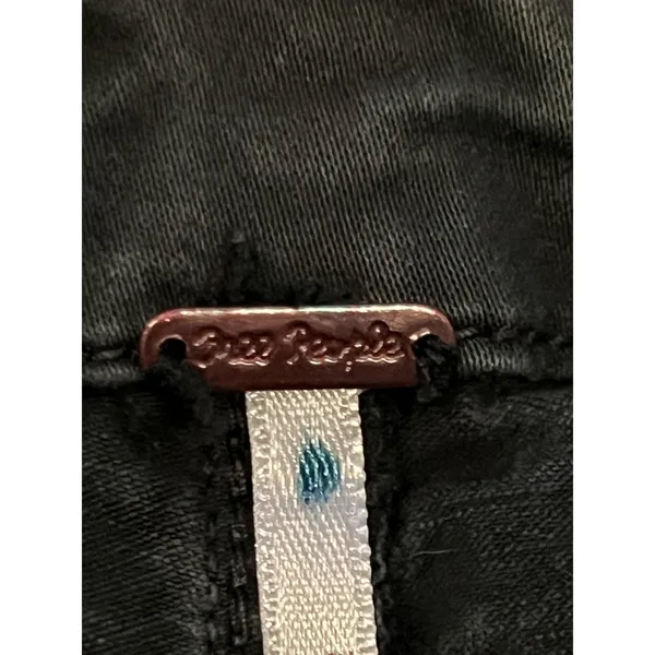Free People Pants Womens 4 Gray Button Fly High Rise Straight Leg Stretch Chino - Image 9