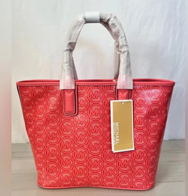 Michael Kors Small Jodie Tote Grapefruit Logo - Image 4