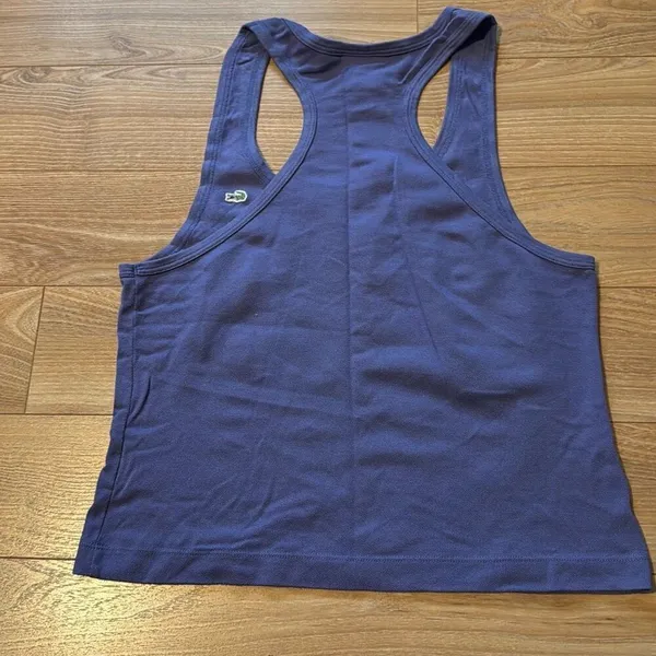 Lacoste‎ vintage purple tank top size 40 with green crocodile - Image 6