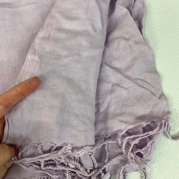 Vintage adult light‎ purple thin knit wrap around scarf fashion basic tassel - Image 3