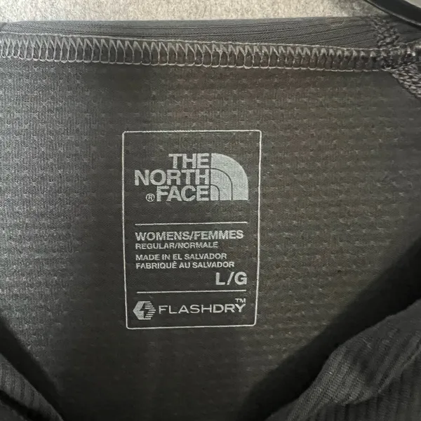 The North Face Woman Size Large Flashdry lightweight‎ black hooded pullover - Image 6