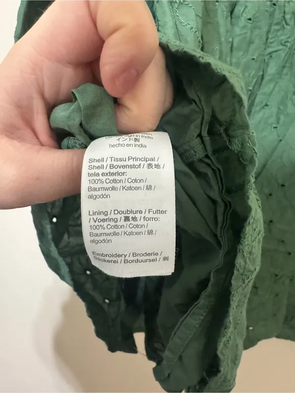 J.Crew green eyelet cotton mini shirtdress - Image 6
