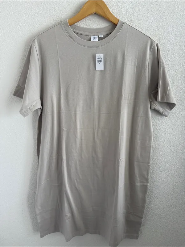 NWT GAP Relaxed T-Shirt Dress 100% Cotton Frosty Morning Women's Medium - Image 2