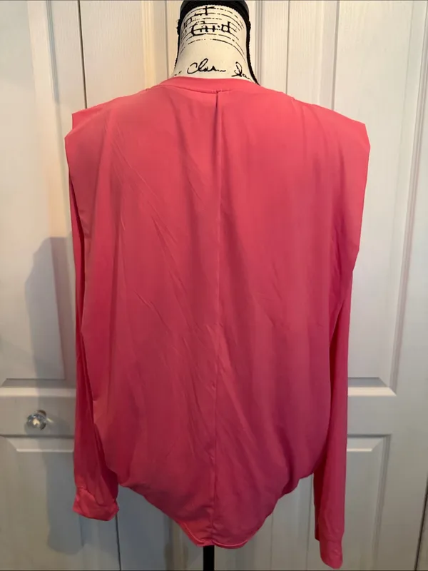 HALARA Coral Pink Long Sleeve Crew Neck Top - Image 3