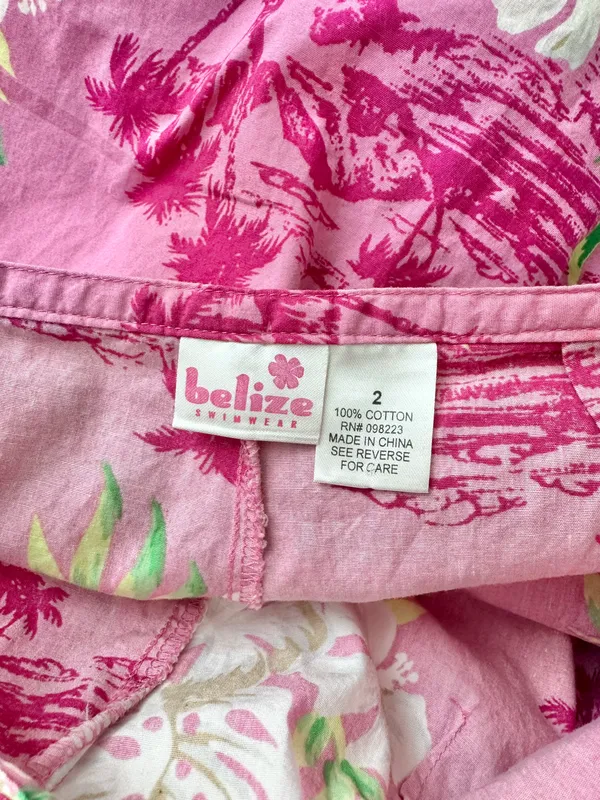 Hawaiian floral print pink skort - Image 4