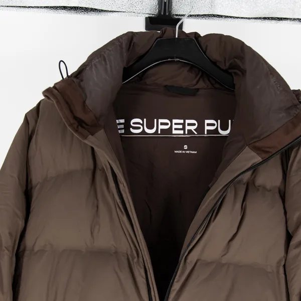 Aritzia The Super Puff Quilted Waterproof 700+ Fill Power Long Jacket Coat Brown - Image 2