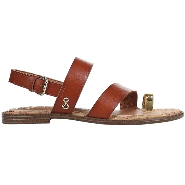 NWT Sam & Libby Womens Strappy Perris Flat Sandal J5247S1200 Amber Brown 6.5M - Image 5