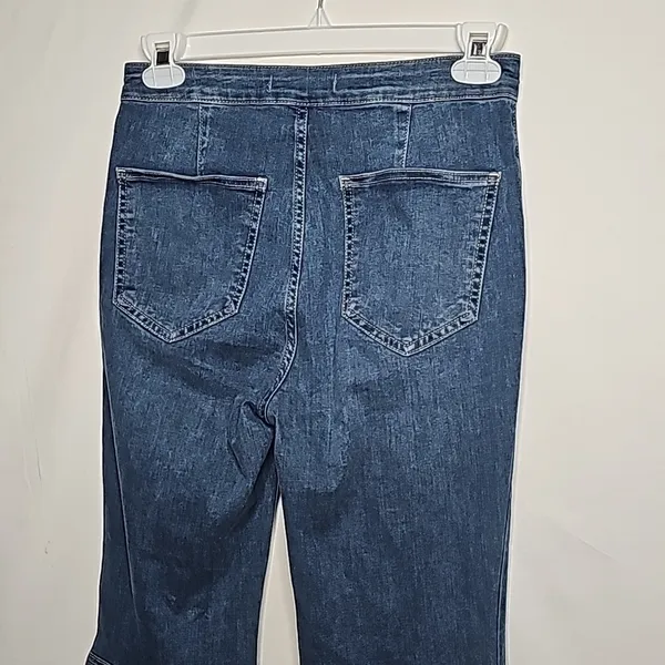 Free People We The Free Just float penny flare wide leg bell bottom jeans sz 28 - Image 9