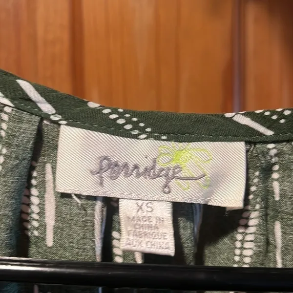 Anthropologie porridge 100% rayon green / white maxi dress size xsmall. - Image 4