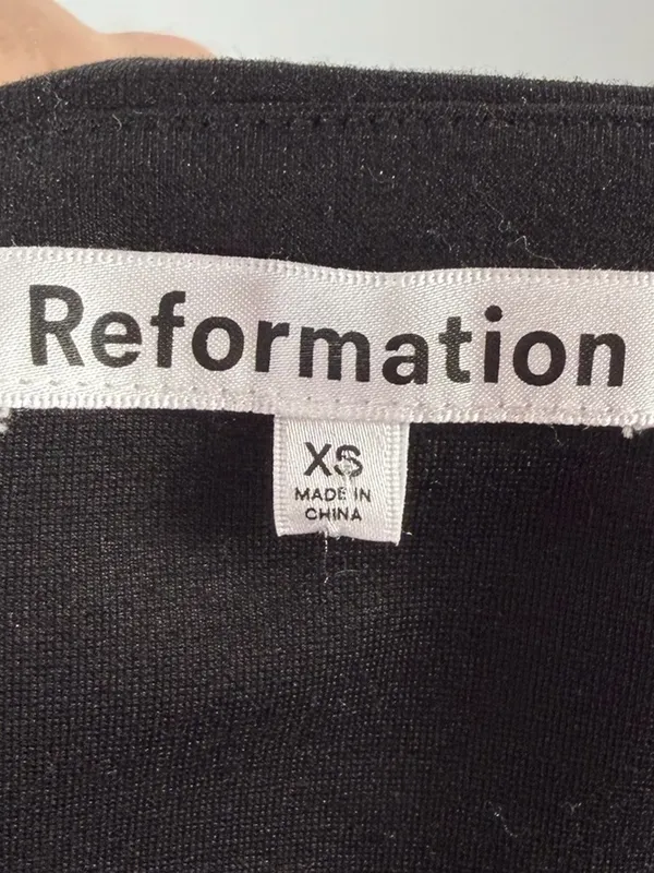 Reformation Prunella Knit Strapless Ruched Mini Dress‎ in Black Size XS - Image 8