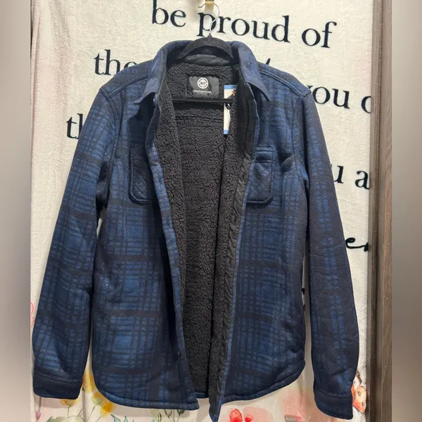 Weatherproof Men's Soft & Warm Polar Fleece Button Up Shirt Jacket Size L NWT - Image 3