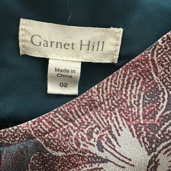 Garnet Hill Dress Sz 2‎ 100% Silk - Image 3