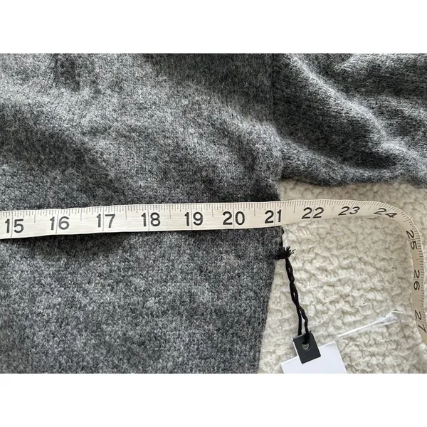ASTR The Label Long Sleeve Faux Wrap Wool Blend Sweater Top Gray Size S - Image 11