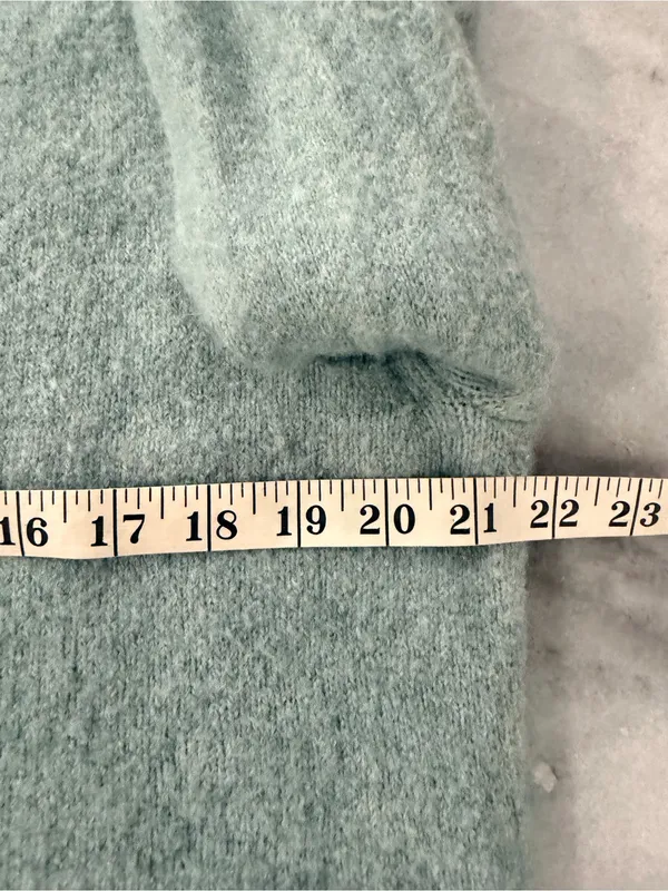 J.Crew Size S Sage Green Merino Wool Alpaca Blend Crewneck Sweater - Image 9
