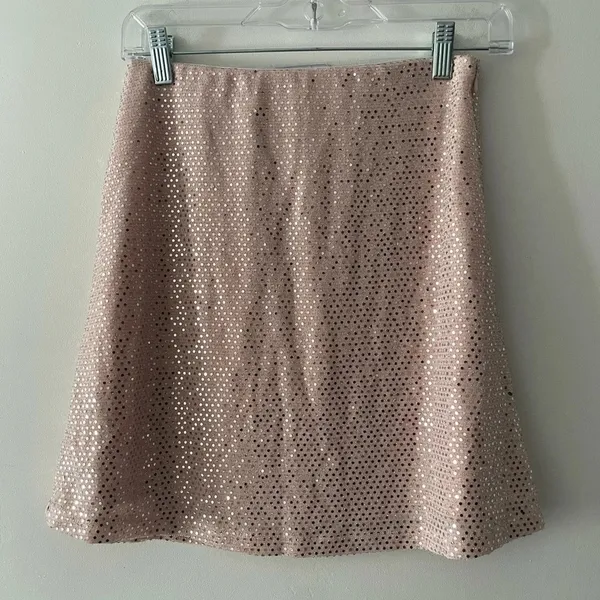 Urban Outfitters Sequin‎ Shimmer Rose Gold Skirt - Image 2