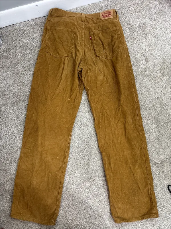 Levi's ‘94 Baggy Corduroy Pants Women's Size 28 Brown Cotton High Rise Straight - Image 5