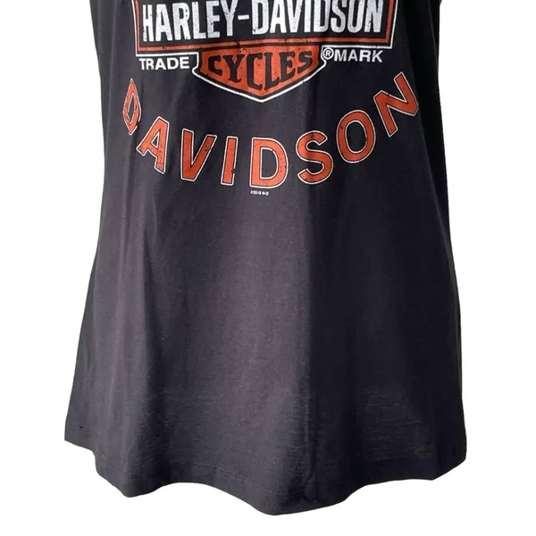 Harley Davidson Black Tee Shirt Women’s Size L Bratislava Slovakia Round Neck - Image 3