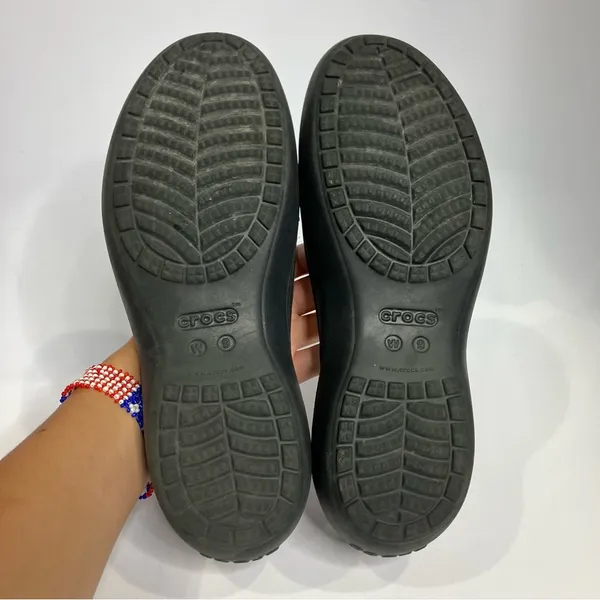 Crocs black sling back‎ shoes women’s size 9 casual minimalist neutral - Image 8