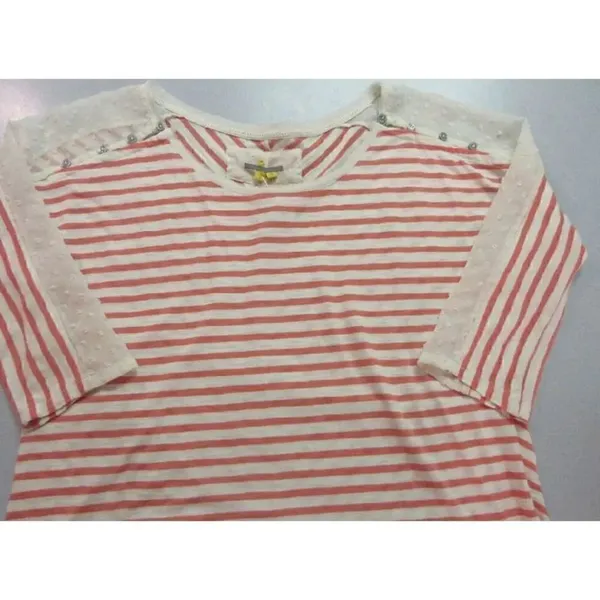 Anthropologie top by Little Yellow Button striped sz Med - Image 2