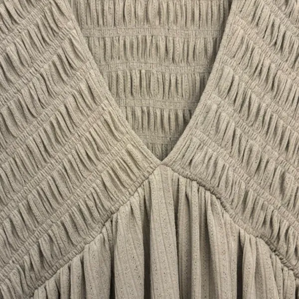 Altar’d State Dana Smocked Sage Green Long Sleeve Dress Size L - Image 4