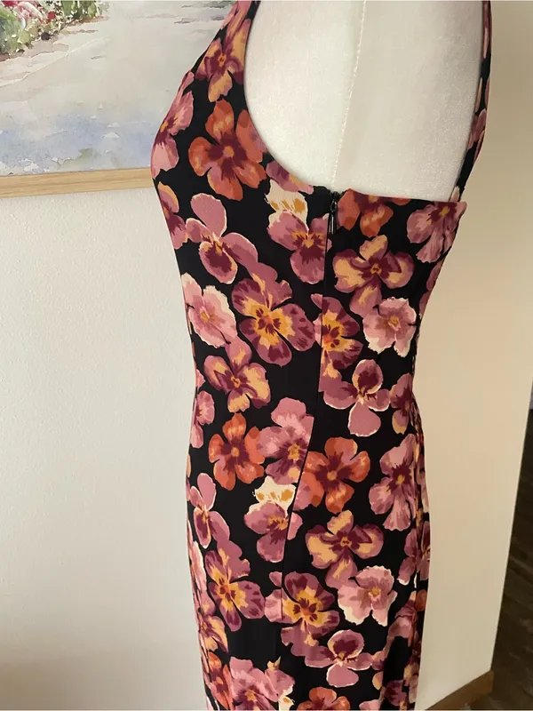 Reformation Women's Laine Pansy Floral Keyhole Maxi Dress US 4 - Image 6
