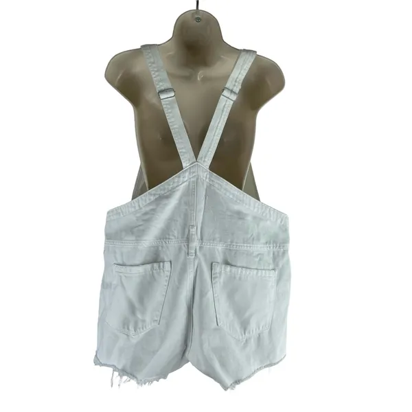 Blank NYC Side Low Cut Denim Shortall Lightbox White Size 31 - Image 9