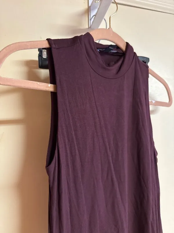 Express Sleeveless Mock Neck Brow Tank Top XS Casual Lightweight - Image 2