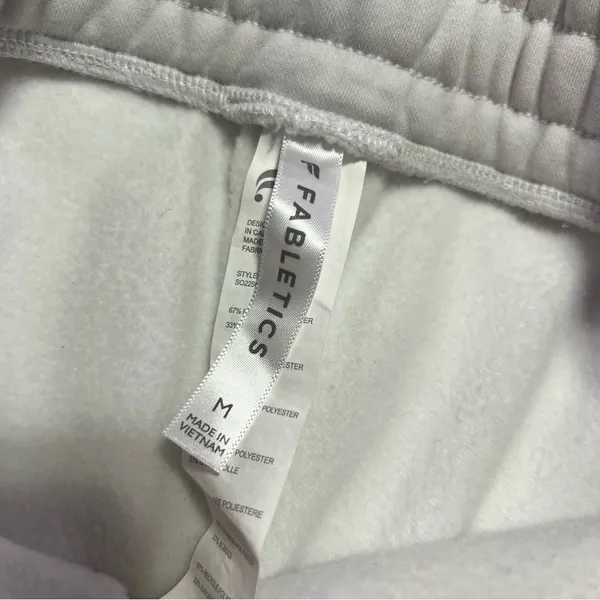 Fabletics Light Grey Athletic Shorts with Elastic Waistband - Image 3