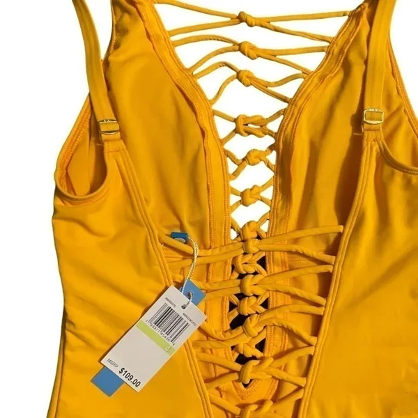 Bleu Rod Beattie Plunge One-Piece 4‎ Yellow Swimsuit - Image 6