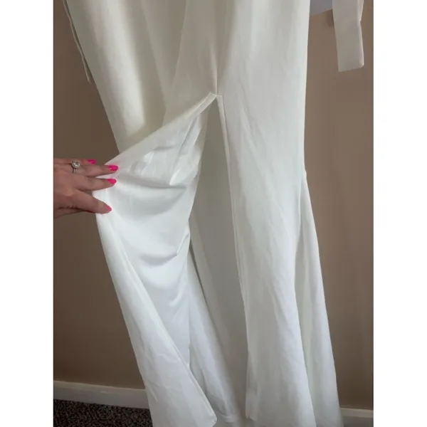Lulus Splendid Love White Bustier Tie-Strap Mermaid Maxi Dress Size Medium Bride - Image 11