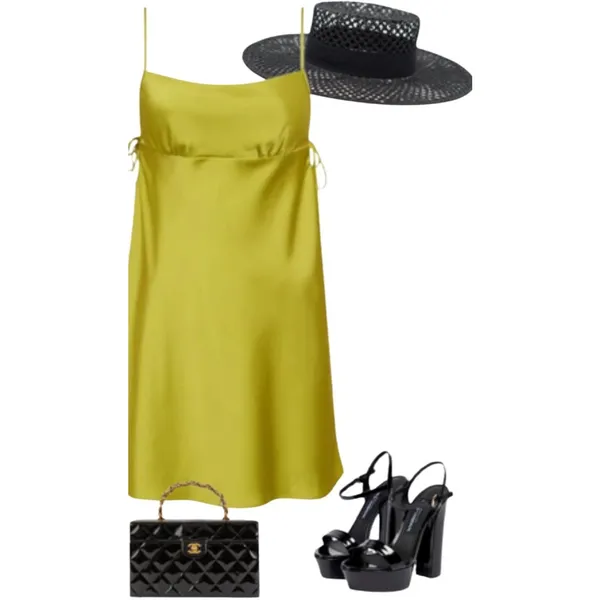 Rumored Meadow Mini Dress LARGE‎ Square Neck Green Satin Empire Cocktail NEW - Image 2