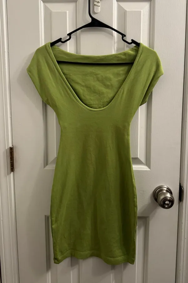 Zara Green Mini Dress - Image 4