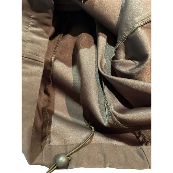 ORVIS Brown Faux Suede Full Zip Jacket Cinch Hem Pockets Y2K Women's 12 - Image 14