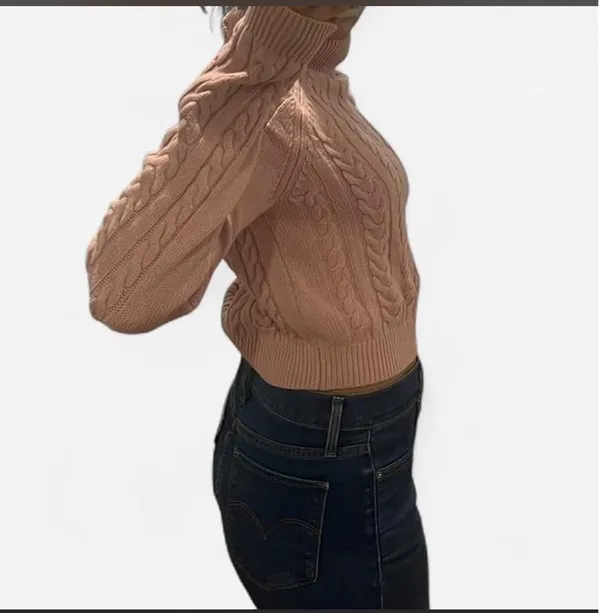 Pink turtleneck sweater aritzia - Image 2