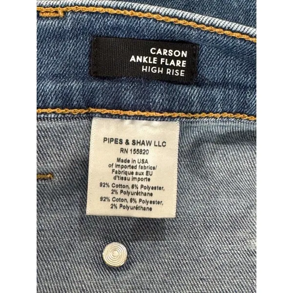 VERONICA BEARD Womens Jeans Blue Denim Carson Ankle Flare High Rise Size 30 - Image 5
