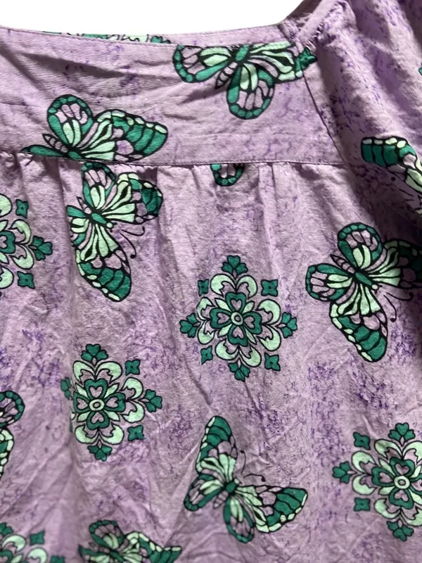 Sara Morgan Floral Print Shift Dress Purple Size M Vacation Summer Beach Coastal - Image 7