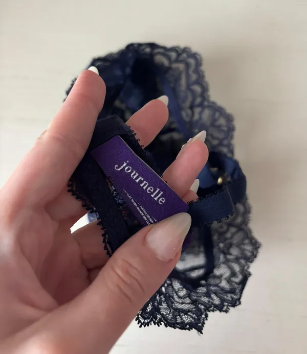 NWOT Journelle navy blue lace bralette - XS - Image 4