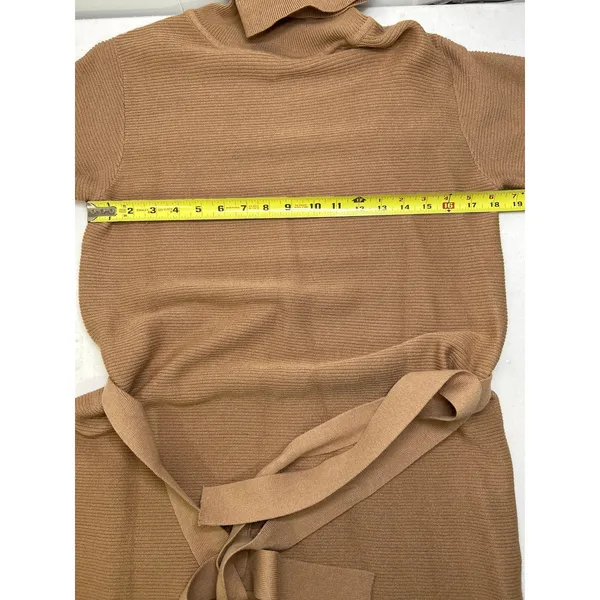 Kittenish Neutral Territory Oversized Ribbed Tan Mini Sweather Dress Size XS - Image 9