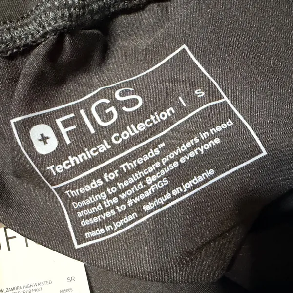 FIGS HW Zamora Jogger Scrub Pants Black High Waisted 1000207 Womens - Image 9