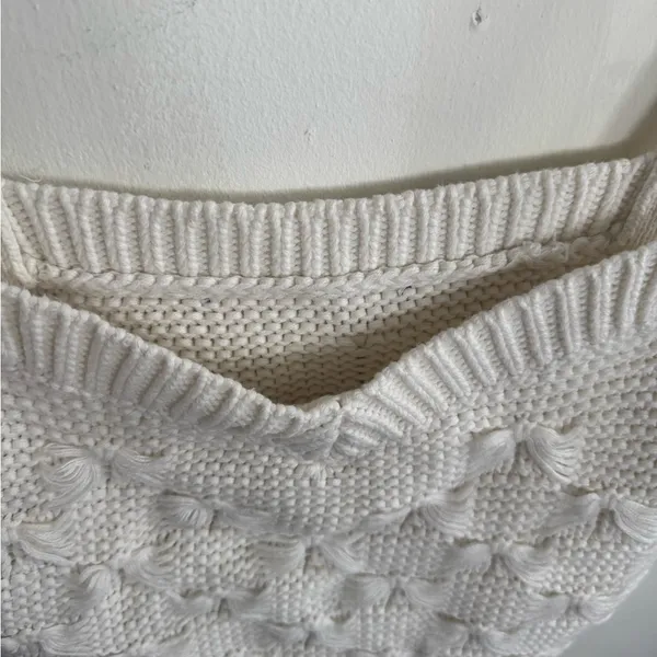 Zara Ivory Off-the-Shoulder Knit Tank - Image 5
