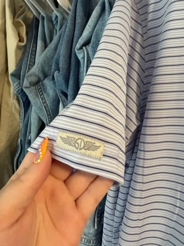 straight down polo Blue Size M - Image 3