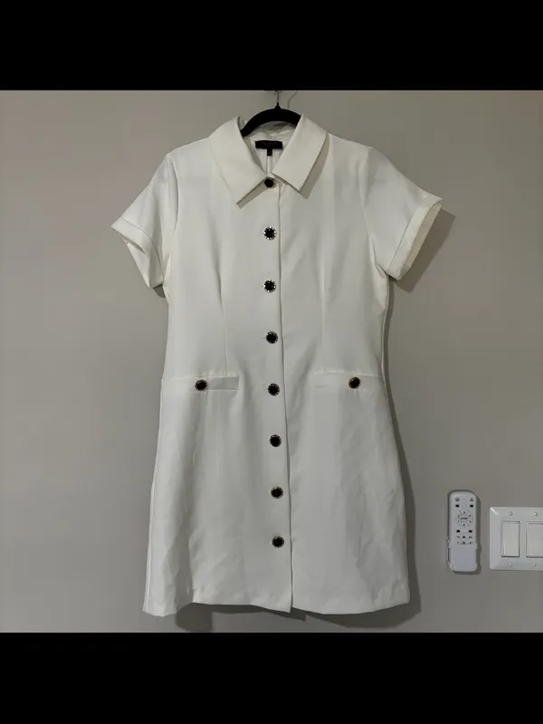 Ted Baker Laguna Scuba Knit Dress Button Up Size S - Image 3