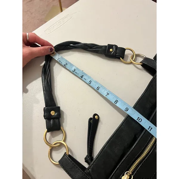 Audrey Brooke Black Genuine Soft Leather Medium Shoulder Bag - Image 14