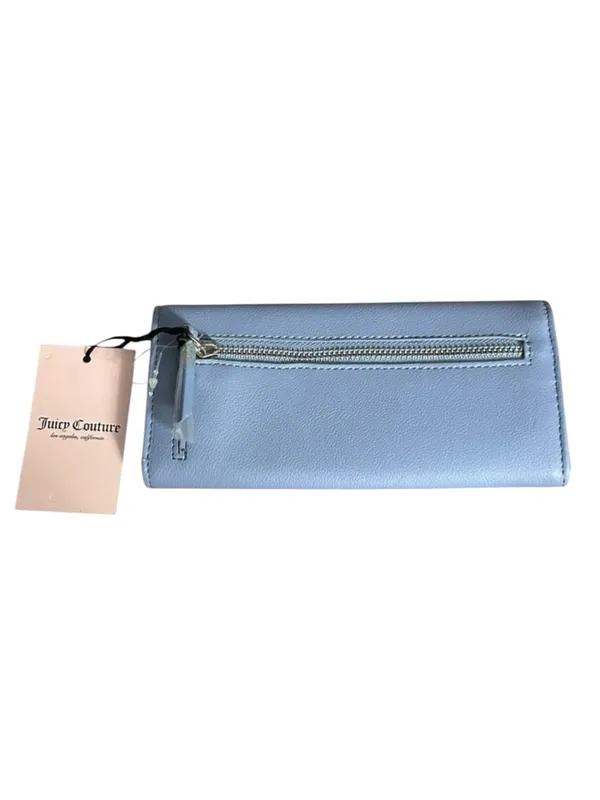 Juicy Couture Blue Studded Heart Rhinestone Y2K Long Wallet NWT - Image 5