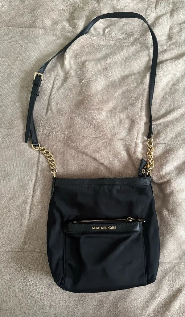 Michael Kors Black Crossbody Nylon Bag - Image 2